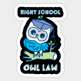 Owl School Sticker